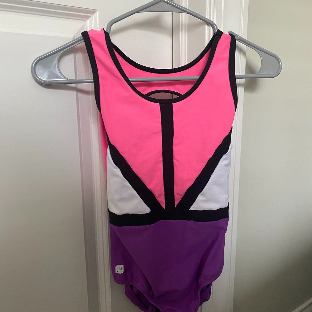 Sylvia P Gymnastics Leotard (Pink/Purple, Child 10)